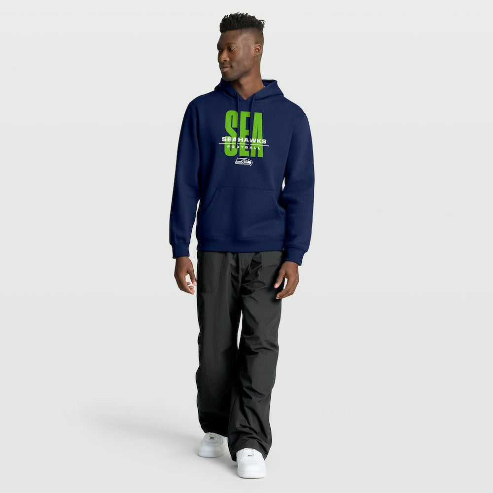 Seattle Seahawks Right Tackle Legacy Pullover Hoodie - College Navy