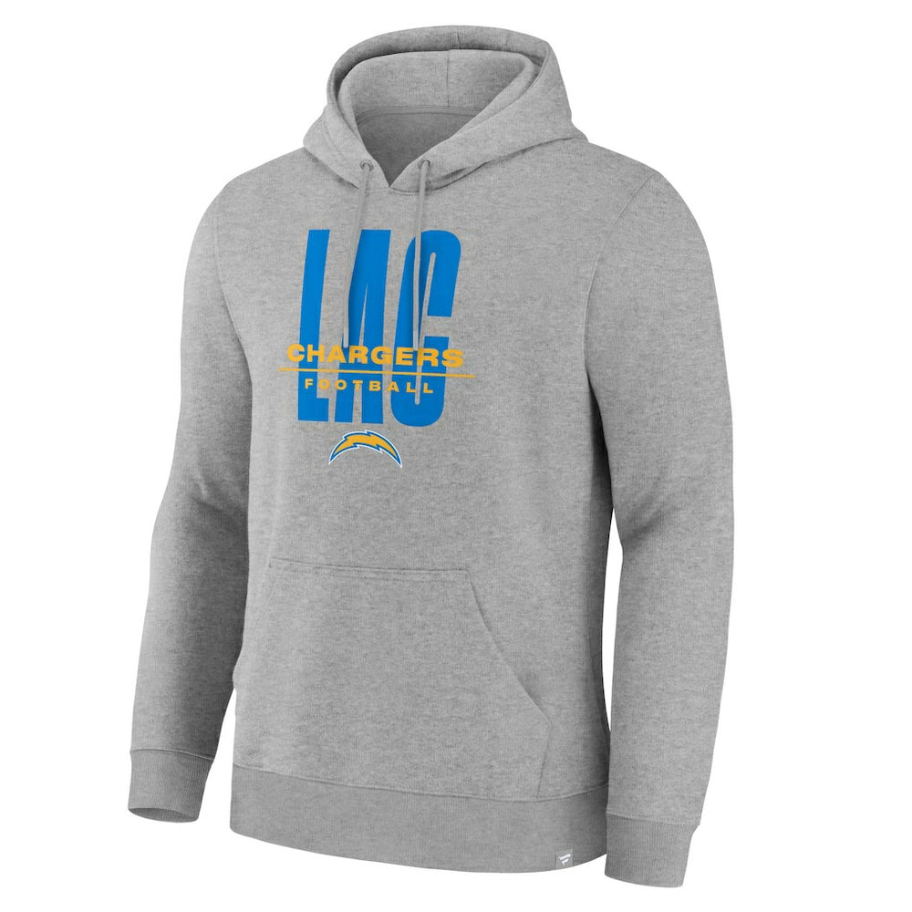Los Angeles Chargers Right Tackle Legacy Pullover Hoodie - Heather Gray