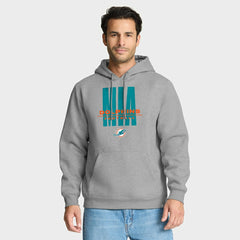 Miami Dolphins Right Tackle Legacy Pullover Hoodie - Heather Gray