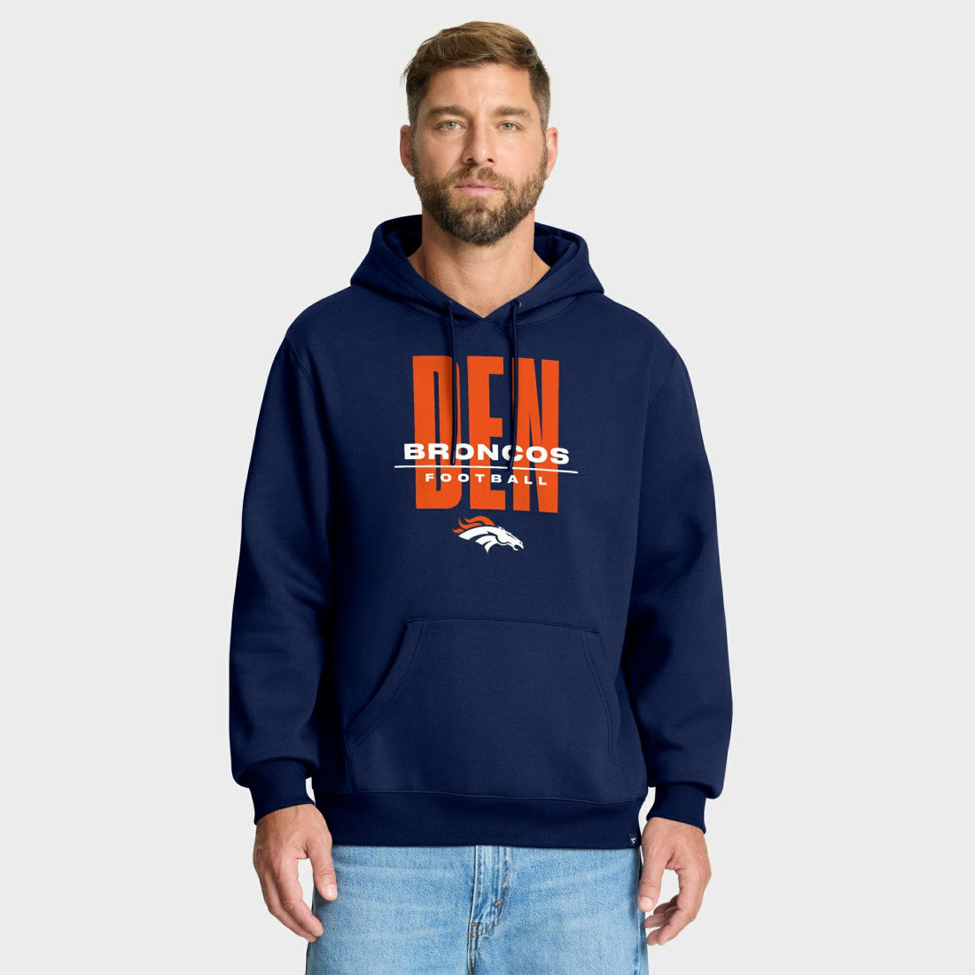 Denver Broncos Right Tackle Legacy Pullover Hoodie - Navy