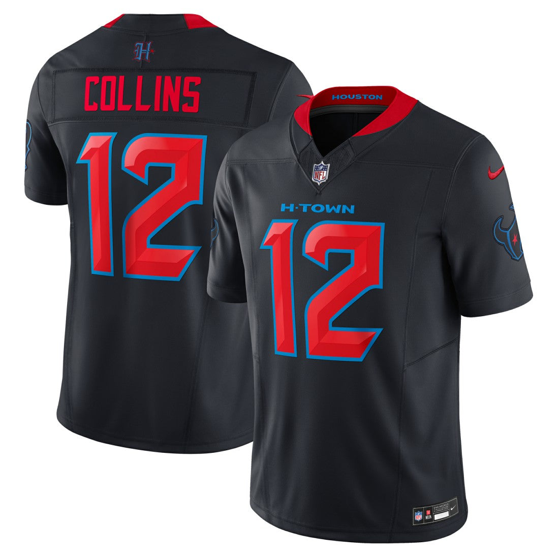 Nico Collins Houston Texans Alternate 2 Vapor F.U.S.E. Limited Jersey Navy