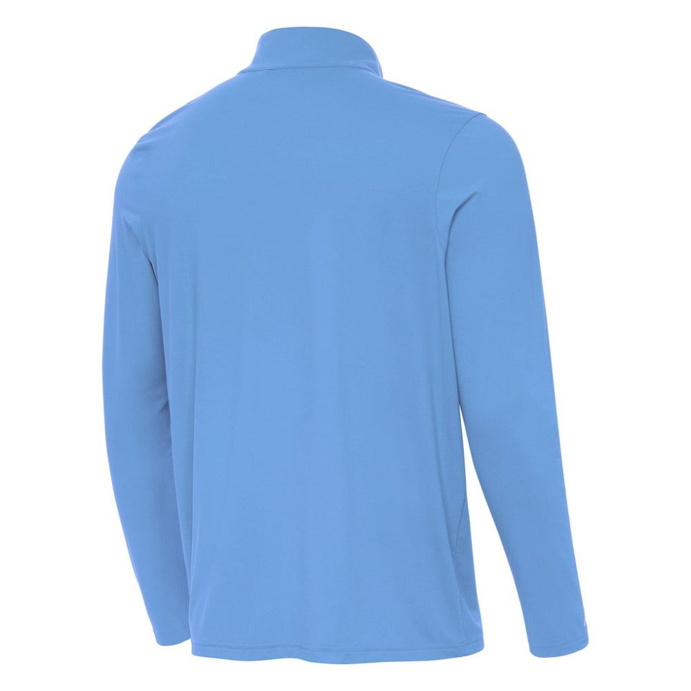 New York Yankees Antigua Intent Quarter-Zip Top - Powder Blue Tops