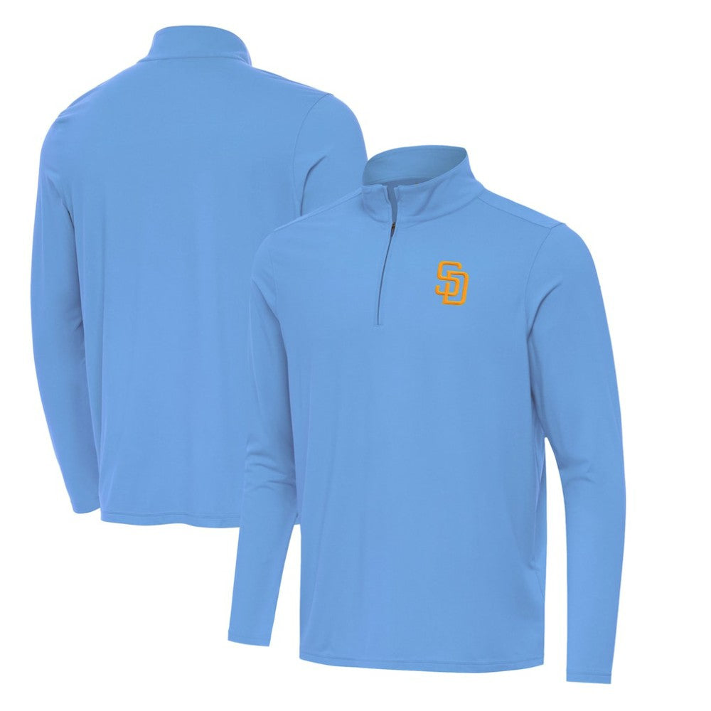 San Diego Padres Antigua Intent Quarter-Zip Top - Powder Blue Tops