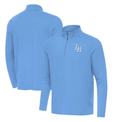 Tampa Bay Rays Antigua Intent Quarter-Zip Top - Powder Blue Tops