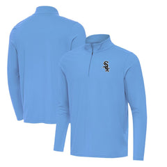 Chicago White Sox Antigua Intent Quarter-Zip Top - Powder Blue Tops
