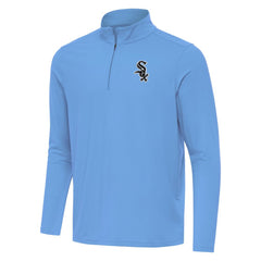 Chicago White Sox Antigua Intent Quarter-Zip Top - Powder Blue Tops