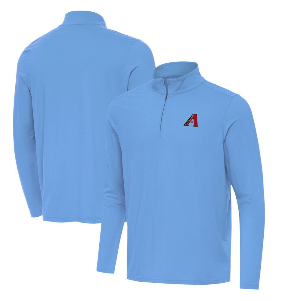 Arizona Diamondbacks Antigua Intent Quarter-Zip Top - Powder Blue Tops