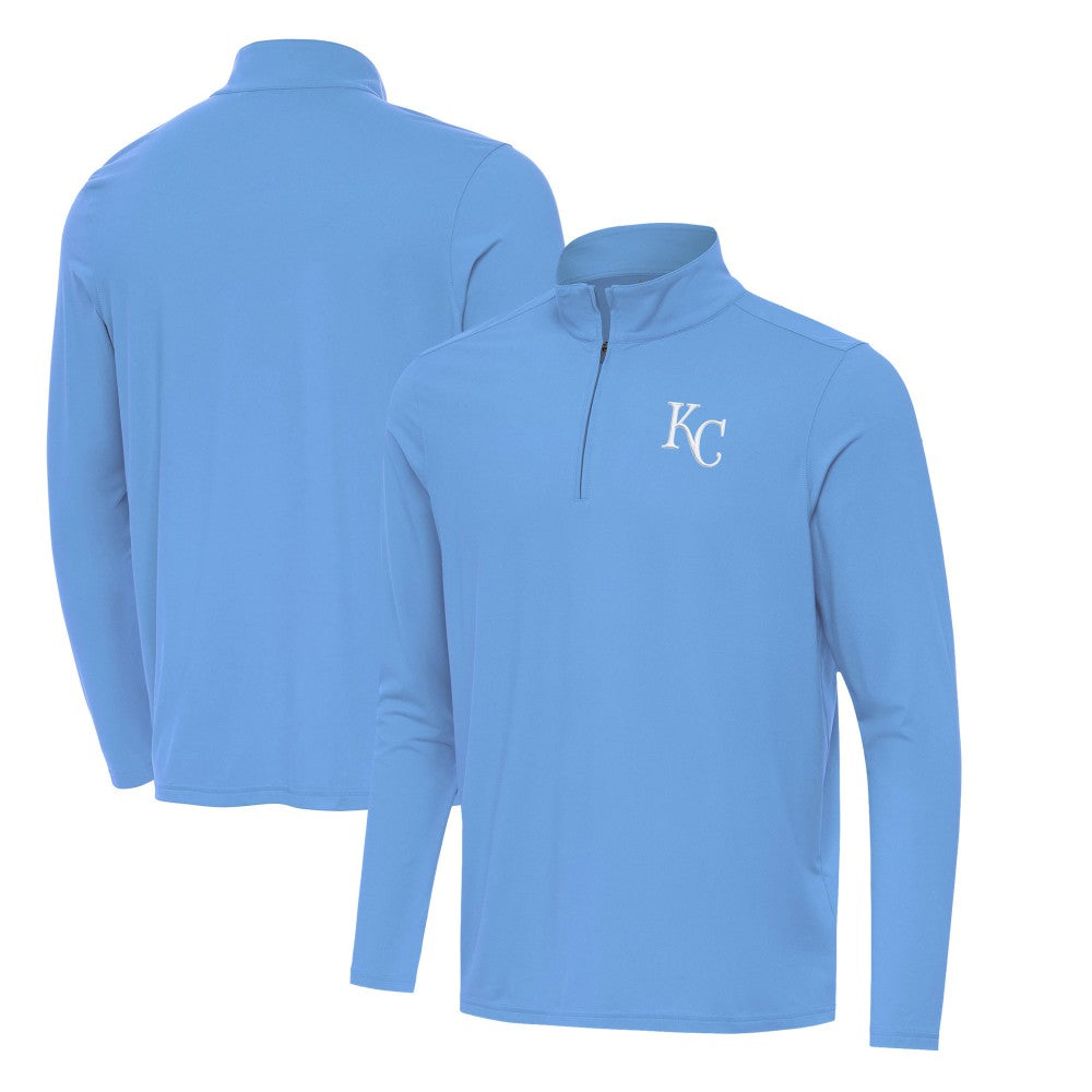 Kansas City Royals Antigua Intent Quarter-Zip Top - Powder Blue Tops