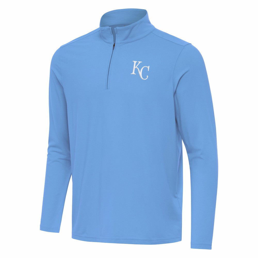 Kansas City Royals Antigua Intent Quarter-Zip Top - Powder Blue Tops