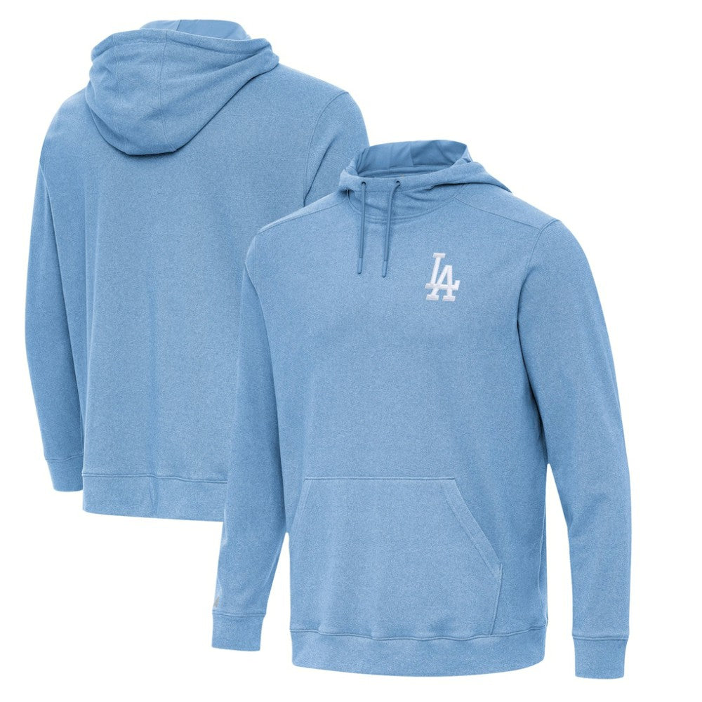 Los Angeles Dodgers Antigua Cloud Pullover Hoodie - Heather Powder Blue Hoodies