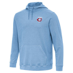 Minnesota Twins Antigua Cloud Pullover Hoodie - Heather Powder Blue Hoodies