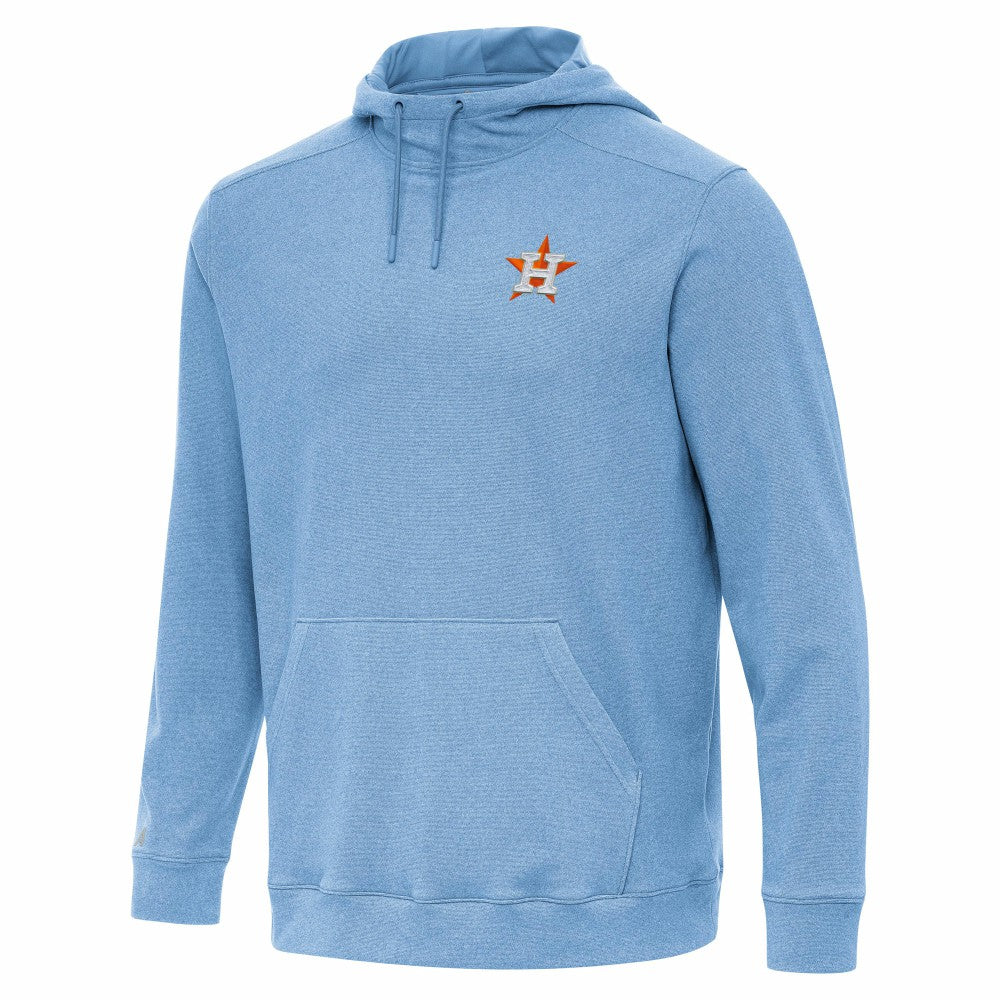 Houston Astros Antigua Cloud Pullover Hoodie - Heather Powder Blue Hoodies
