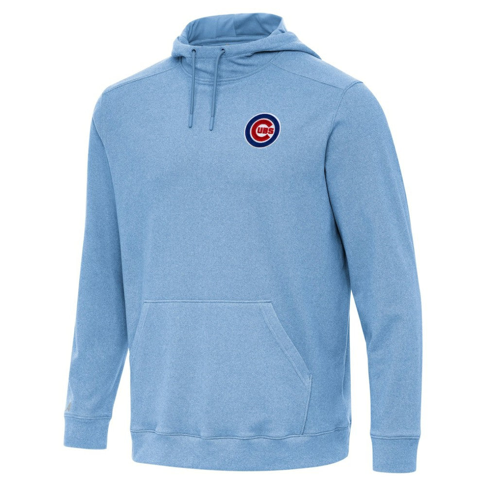 Chicago Cubs Antigua Cloud Pullover Hoodie - Heather Powder Blue Hoodies