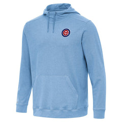 Chicago Cubs Antigua Cloud Pullover Hoodie - Heather Powder Blue Hoodies