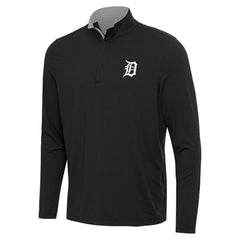 Detroit Tigers Antigua Content Quarter-Zip Top - Black Tops