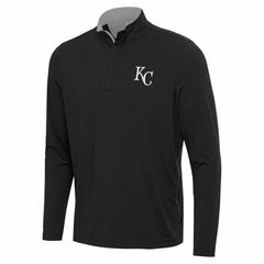 Kansas City Royals Antigua Content Quarter-Zip Top - Black Tops