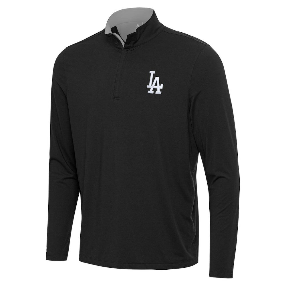 Los Angeles Dodgers Antigua Content Quarter-Zip Top - Black Tops