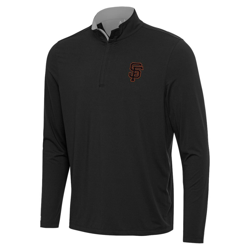 San Francisco Giants Antigua Content Quarter-Zip Top - Black Tops