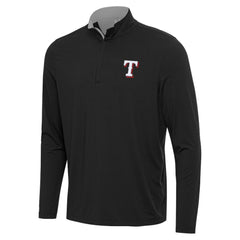 Texas Rangers Antigua Content Quarter-Zip Top - Black Tops