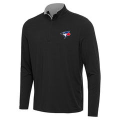 Toronto Blue Jays Antigua Content Quarter-Zip Top - Black Tops