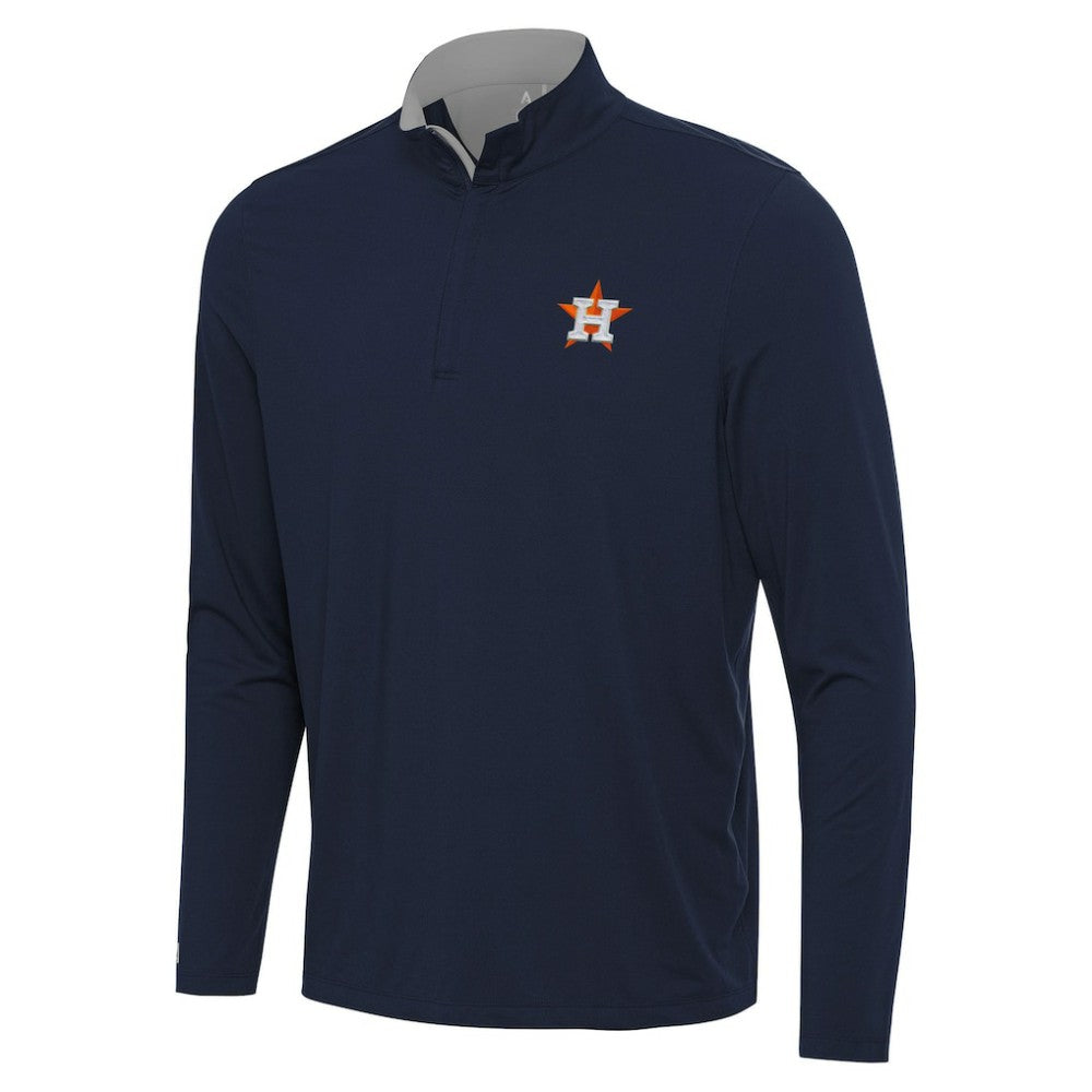 Houston Astros Antigua Content Quarter-Zip Top - Navy Tops