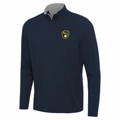 Milwaukee Brewers Antigua Content Quarter-Zip Top - Navy Tops