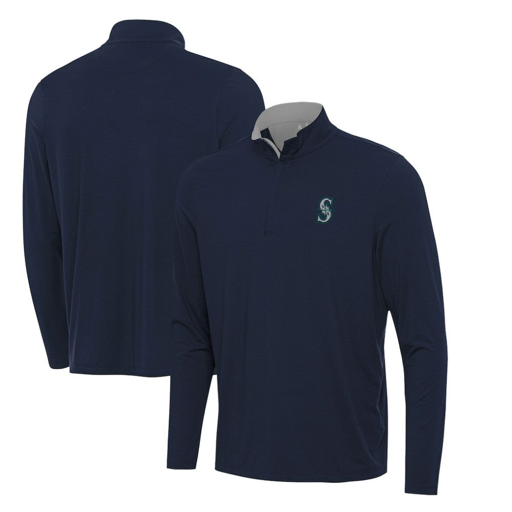 Seattle Mariners Antigua Content Quarter-Zip Top - Navy Tops