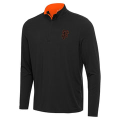 San Francisco Giants Antigua Content Quarter-Zip Top - Black Tops