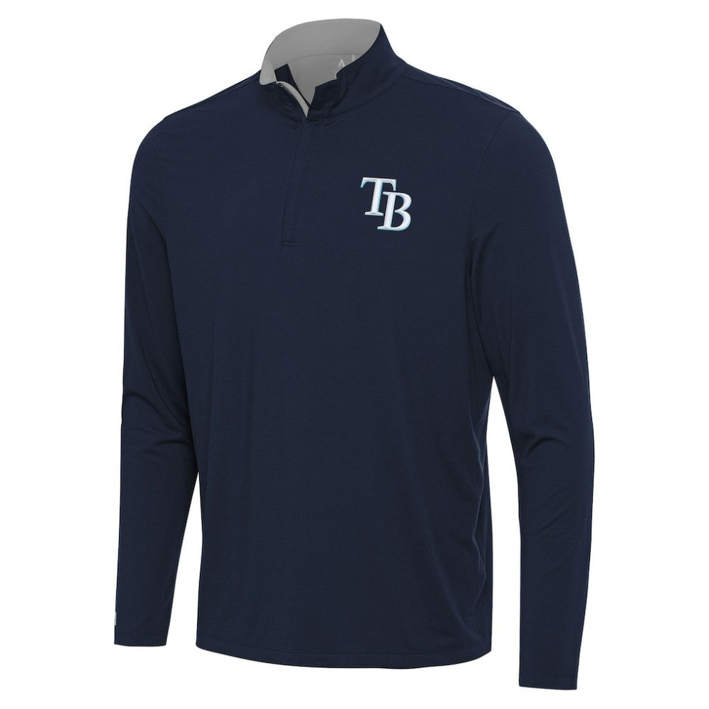 Tampa Bay Rays Antigua Content Quarter-Zip Top - Navy Tops