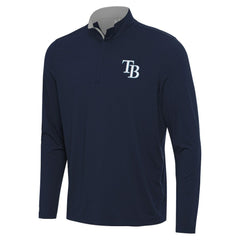 Tampa Bay Rays Antigua Content Quarter-Zip Top - Navy Tops