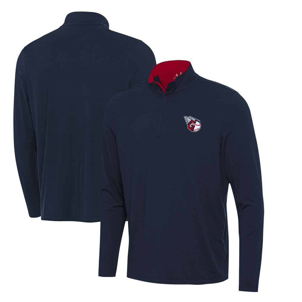 Cleveland Guardians Antigua Content Quarter-Zip Top - Navy Tops