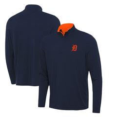 Detroit Tigers Antigua Content Quarter-Zip Top - Navy Tops