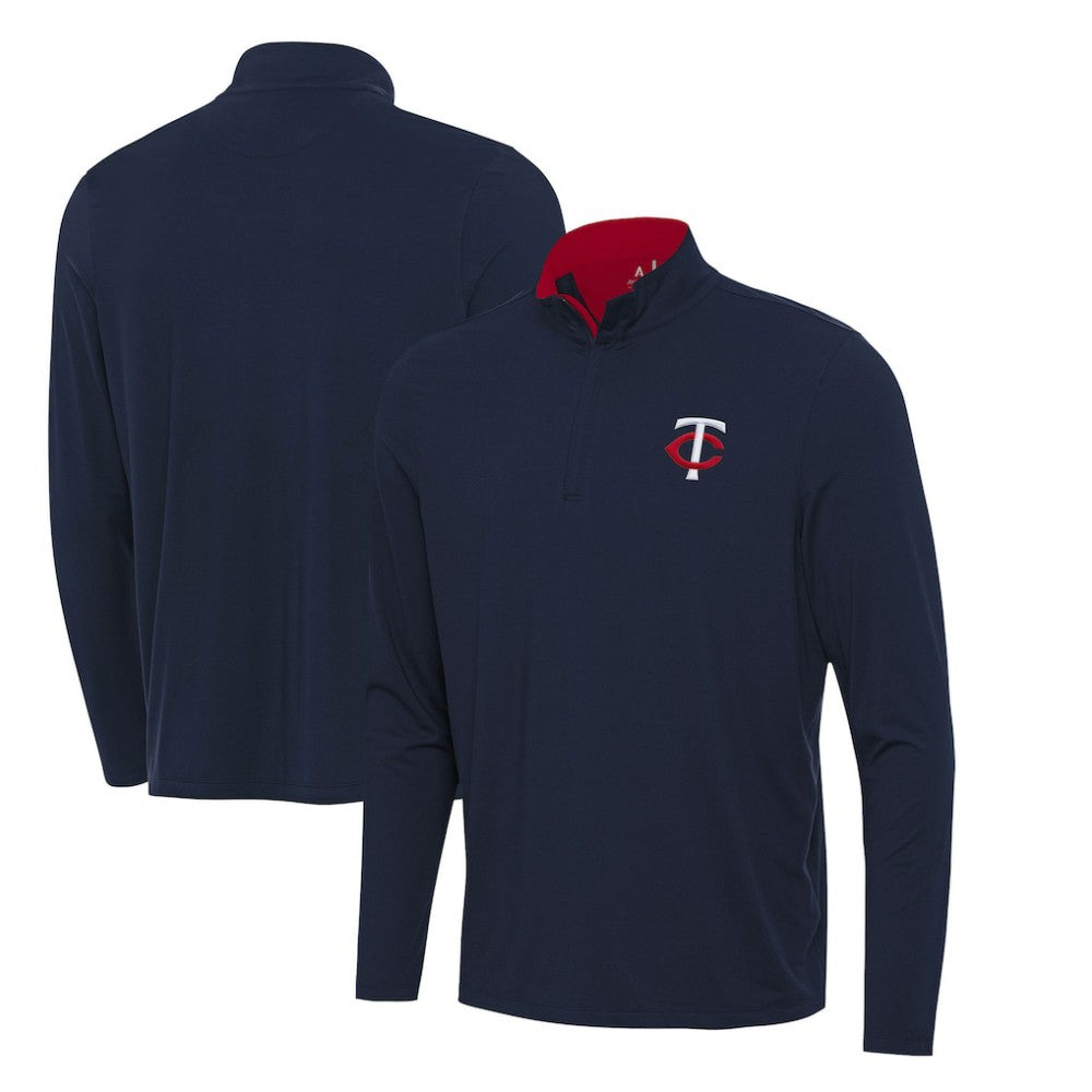 Minnesota Twins Antigua Content Quarter-Zip Top - Navy Tops
