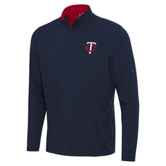 Minnesota Twins Antigua Content Quarter-Zip Top - Navy Tops