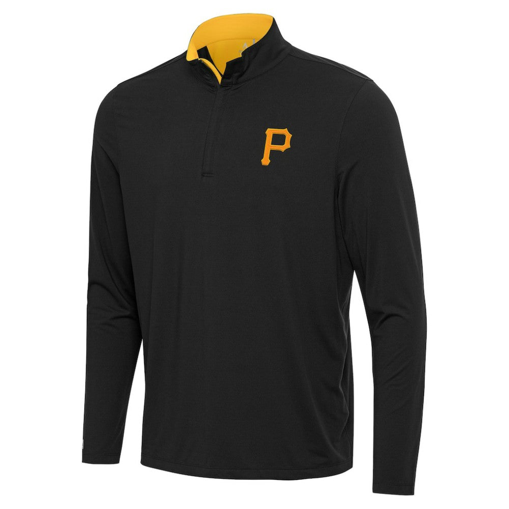 Pittsburgh Pirates Antigua Content Quarter-Zip Top - Black Tops