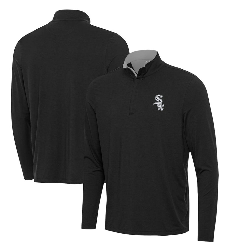 Chicago White Sox Antigua Content Quarter-Zip Top - Black Tops