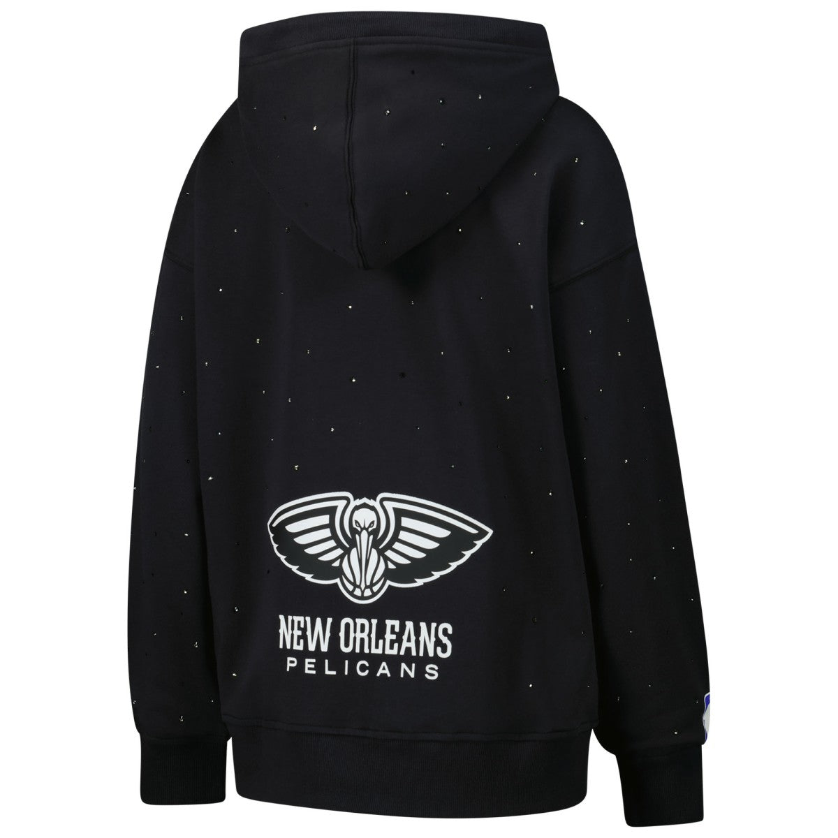 New Orleans Pelicans Terez Women's Oversized Allover Gemstone Full-Zip Hoodie Black
