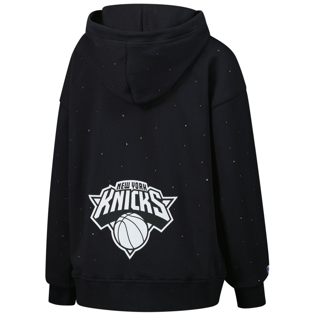 New York Knicks Terez Women's Oversized Allover Gemstone Full-Zip Hoodie Black