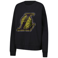 Los Angeles Lakers Terez Women's Gemstone Logo Pullover Sweatshirt Black