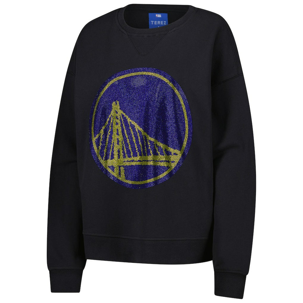 Golden State Warriors Terez Women's Gemstone Logo Pullover Sweatshirt Black