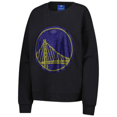 Golden State Warriors Terez Women's Gemstone Logo Pullover Sweatshirt Black