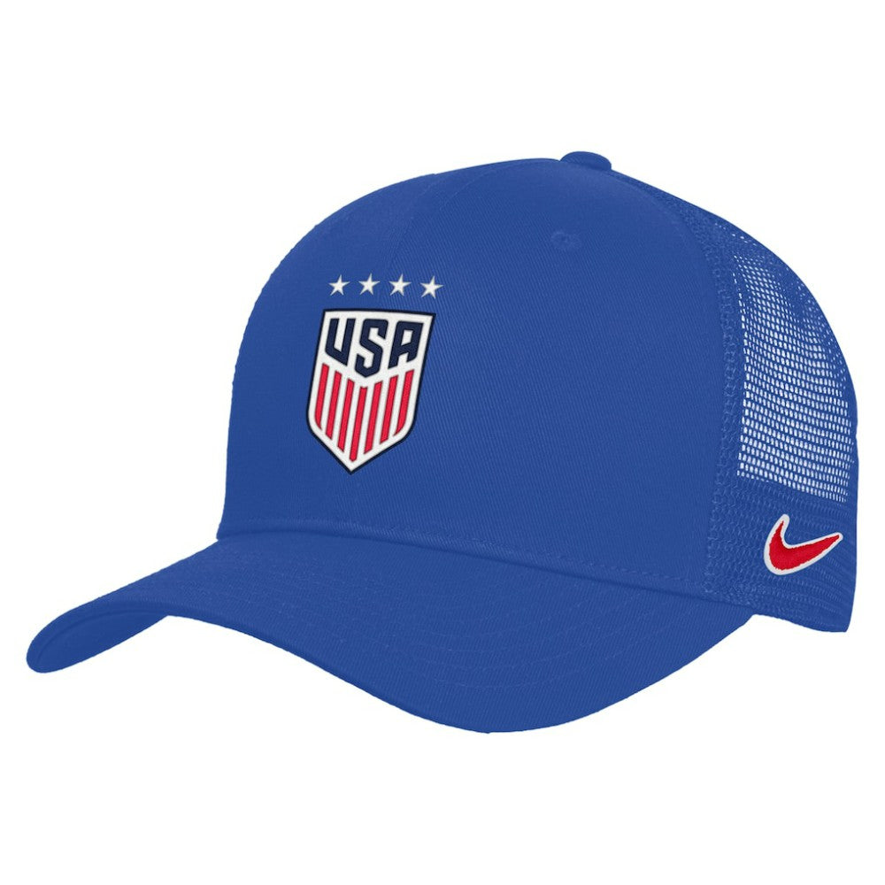USWNT Unisex Rise Adjustable Trucker Hat Blue