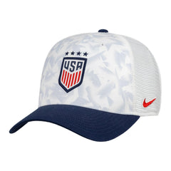 USWNT Unisex Rise Printed Trucker Adjustable Hat White