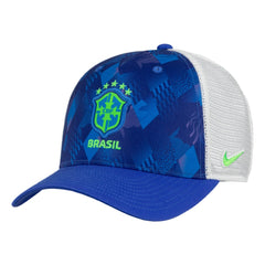 Brazil National Team Unisex Rise Printed Trucker Adjustable Hat Blue