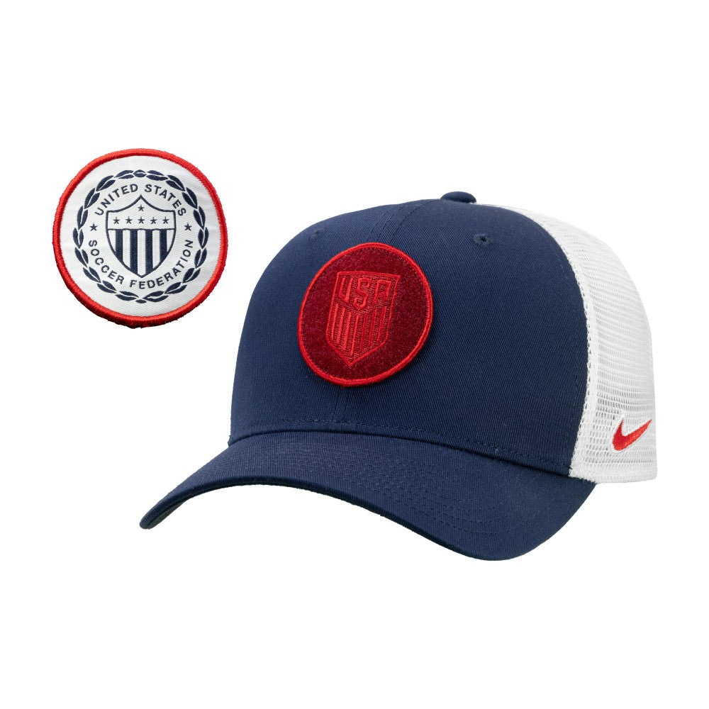 USMNT Unisex Rise Trucker Adjustable Hat Navy shop