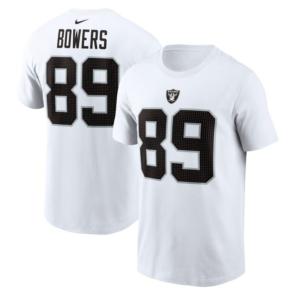 Brock Bowers Las Vegas Raiders Name & Number T-Shirt White