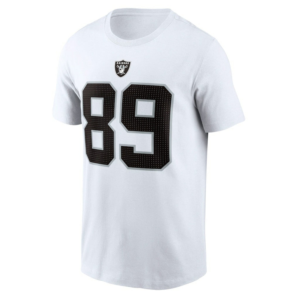 Brock Bowers Las Vegas Raiders Name & Number T-Shirt White