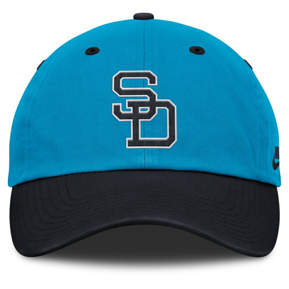 San Diego Padres Nike Neon 90s Club Adjustable Hat - Blue/Navy Hats