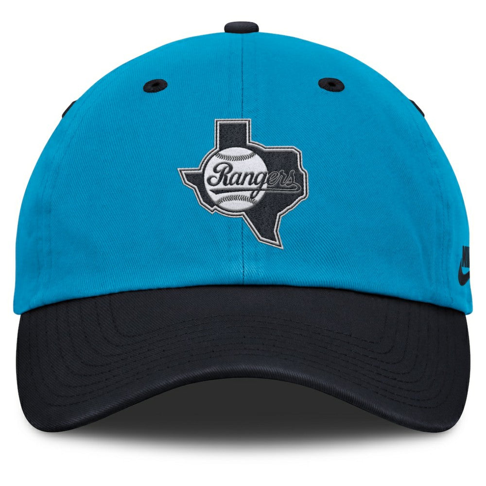 Texas Rangers Nike Neon 90s Club Adjustable Hat - Blue/Navy Hats