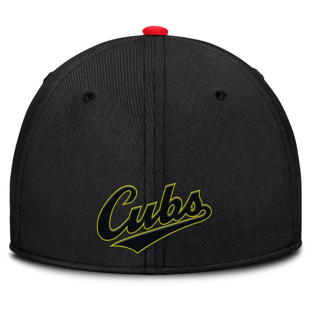Chicago Cubs Nike Neon 90s Rise SwooshFlex Hat - Crimson/Black Hats